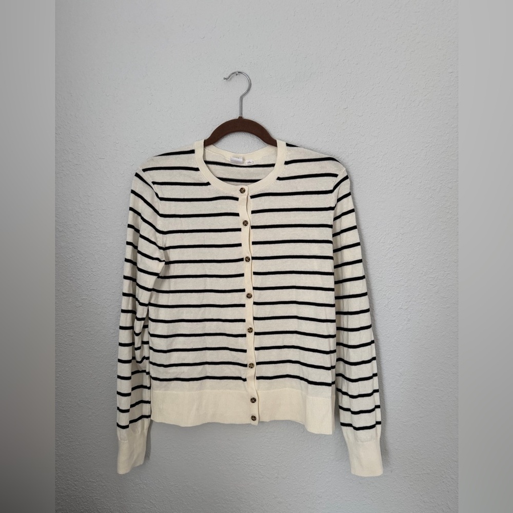 GAP Striped Cardigan Sweater